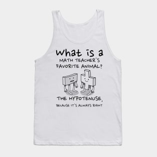 Math Teacher Favorite Animal Pun joke Tank Top